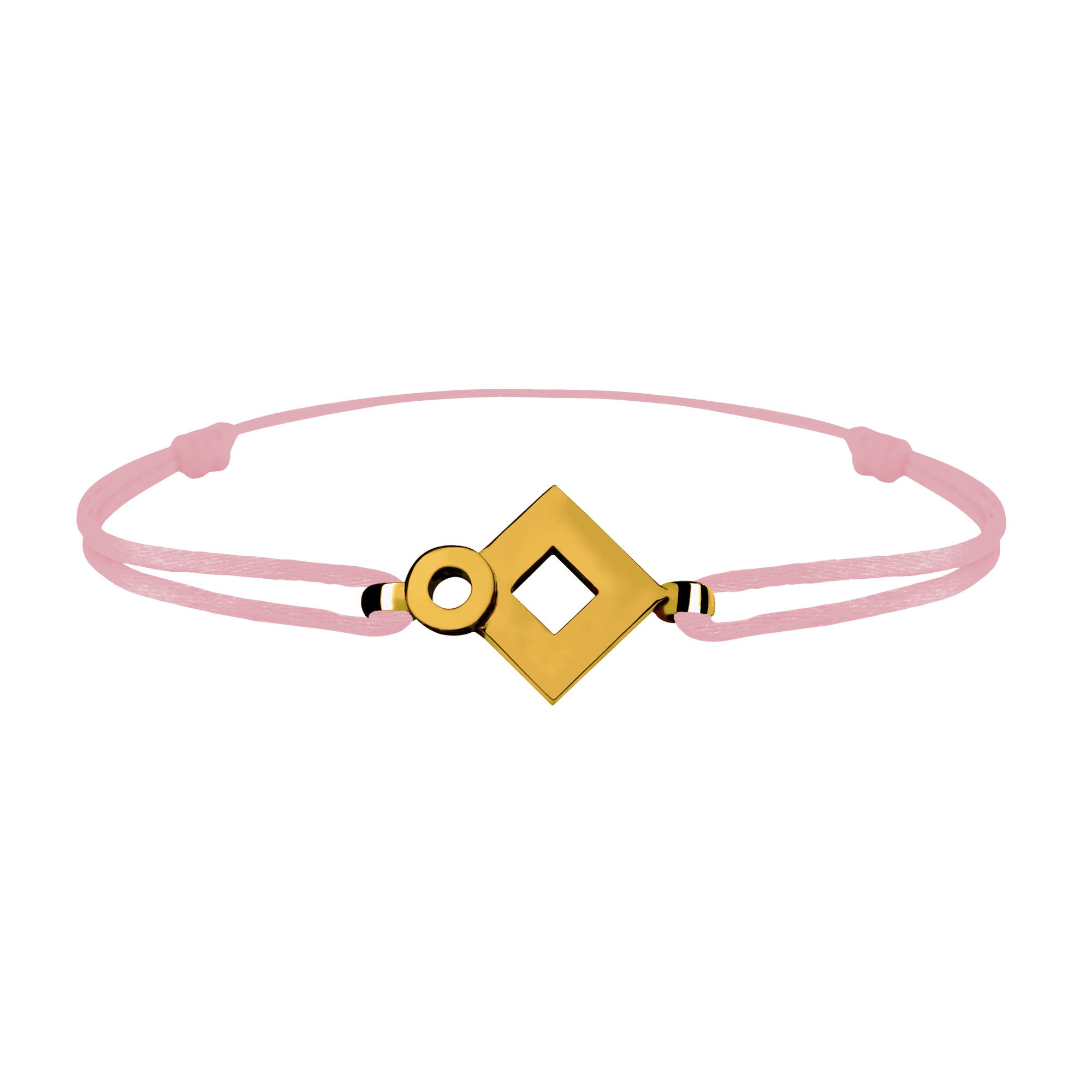 Bracelet lien Tournaire signe éclipse losange or