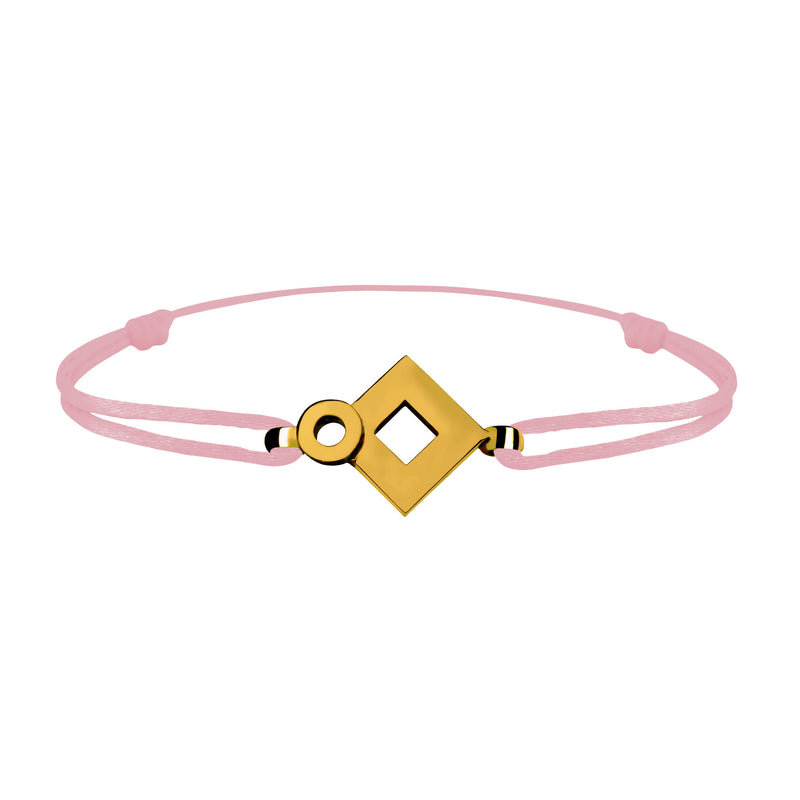 Bracelet lien Tournaire signe éclipse losange or