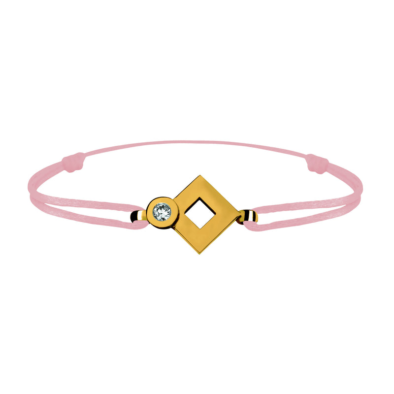 Tournaire gold and diamond link bracelet signe eclipse rhombus