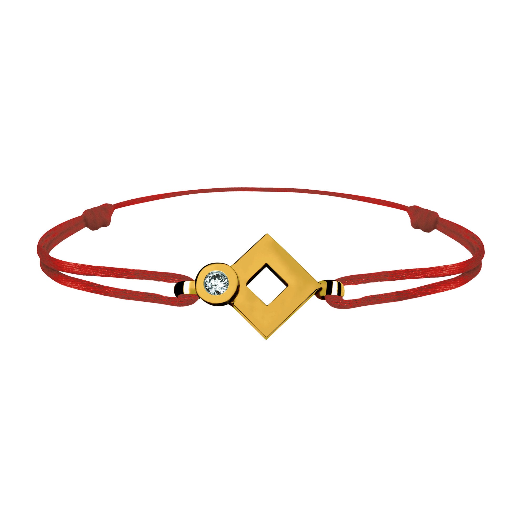 Bracelet lien Tournaire or et diamant signe éclipse losange