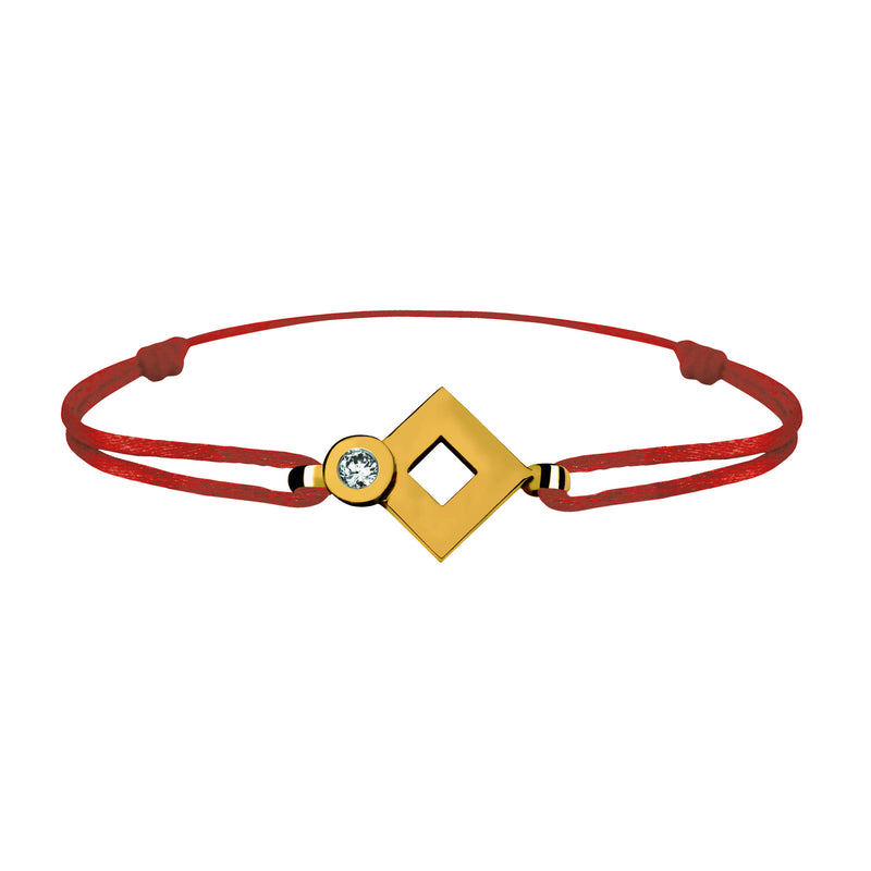 Tournaire gold and diamond link bracelet signe eclipse rhombus