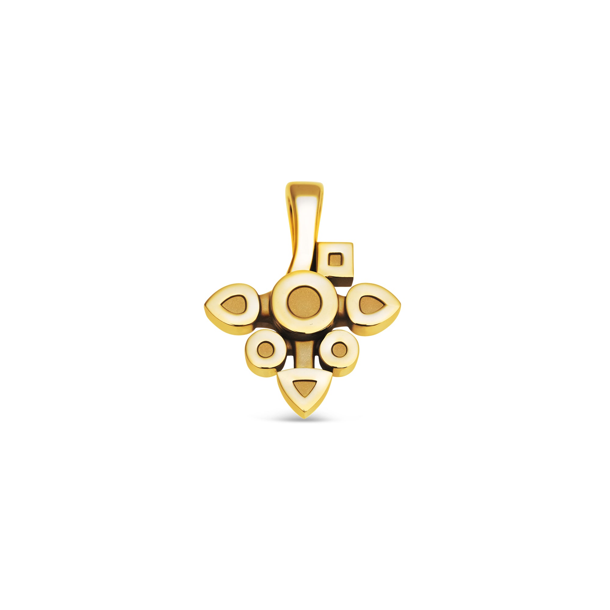 Daisy medium all-gold pendant
