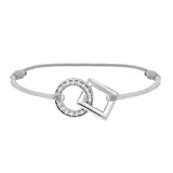 Inseparable bracelet in gold, pave diamonds in the round