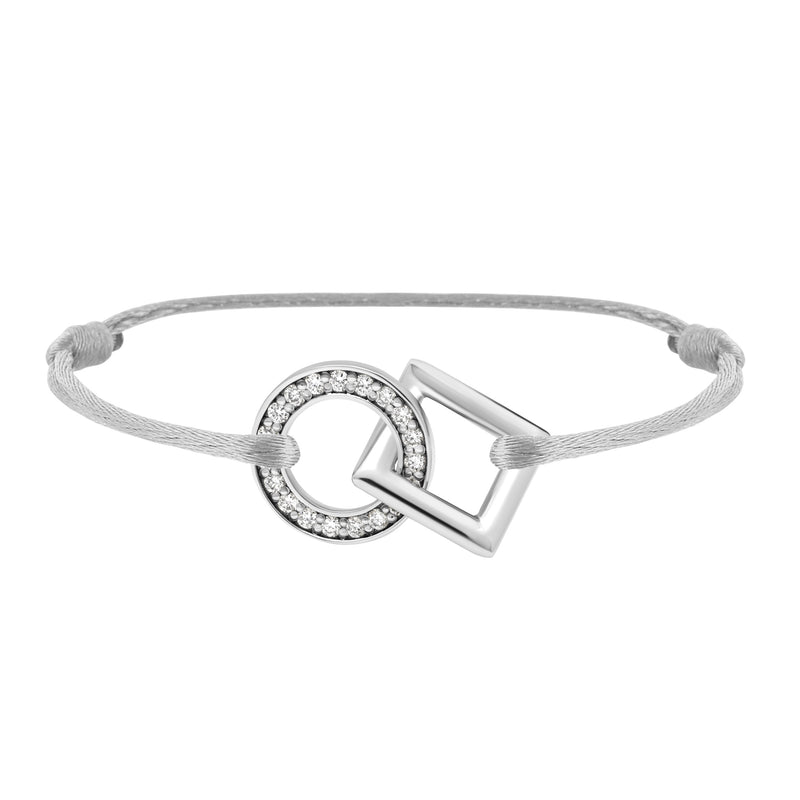 Inseparable bracelet in gold, pave diamonds in the round