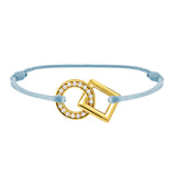 Inseparable bracelet in gold, pave diamonds in the round