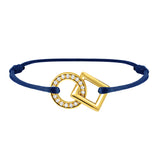 Inseparable bracelet in gold, pave diamonds in the round