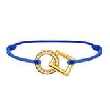 Inseparable bracelet in gold, pave diamonds in the round