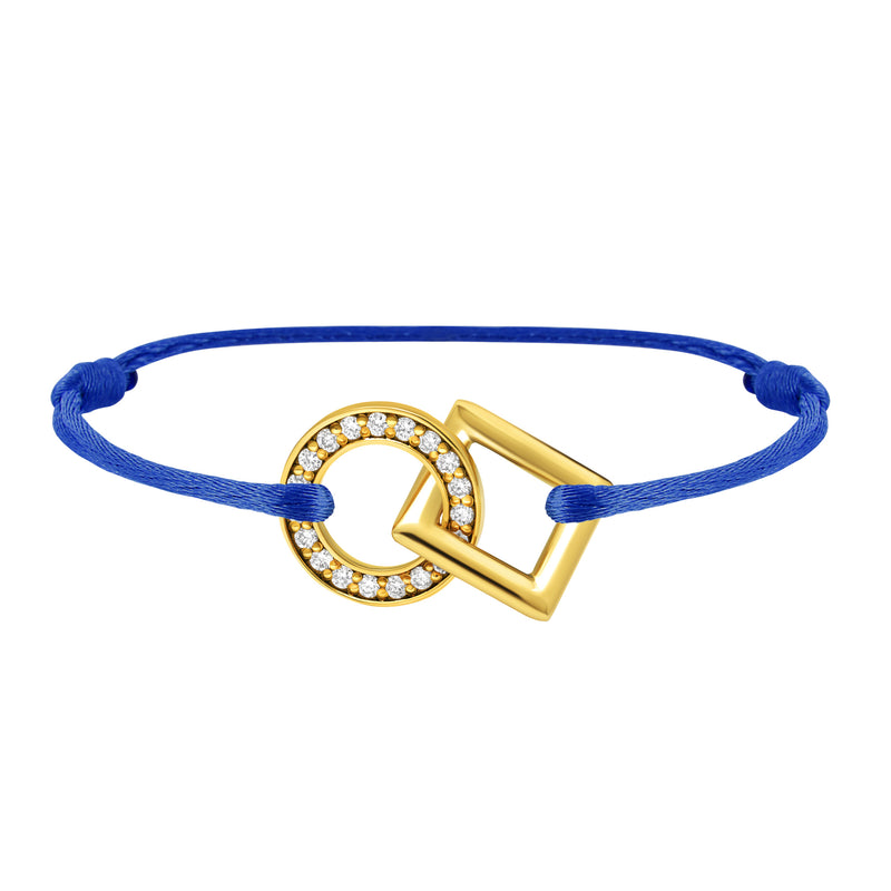 Inseparable bracelet in gold, pave diamonds in the round