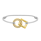 Inseparable bracelet in gold, pave diamonds in the round