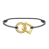 Inseparable bracelet in gold, pave diamonds in the round