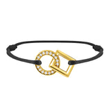 Inseparable bracelet in gold, pave diamonds in the round