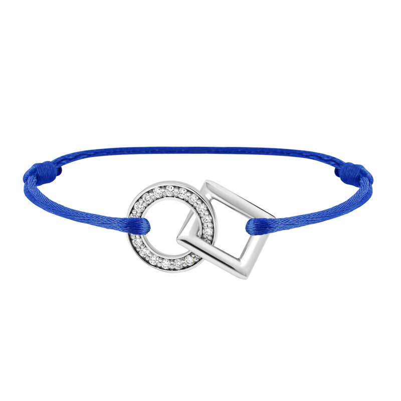 Inseparable bracelet in gold, pave diamonds in the round