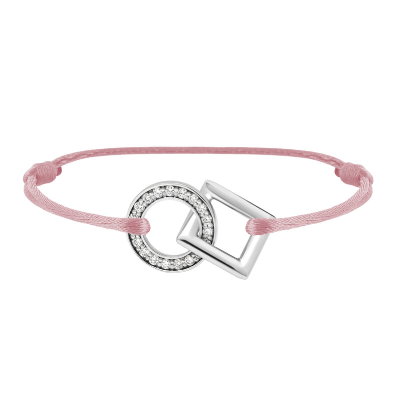 Inseparable bracelet in gold, pave diamonds in the round