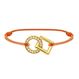 Inseparable bracelet in gold, pave diamonds in the round