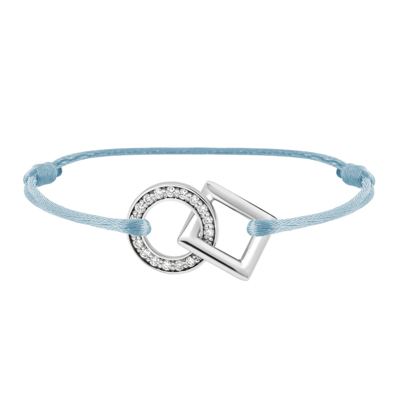 Inseparable bracelet in gold, pave diamonds in the round