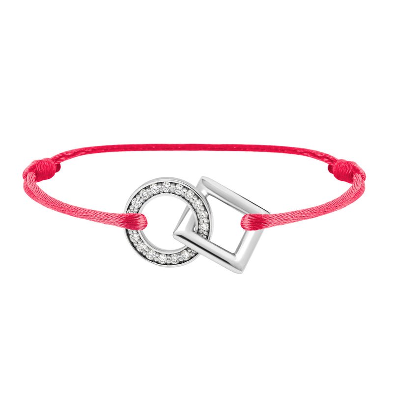 Inseparable bracelet in gold, pave diamonds in the round