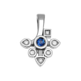 Pendentif Daisy small saphir et diamants