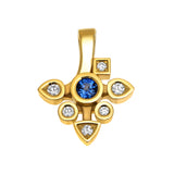 Pendentif Daisy medium saphir et diamants