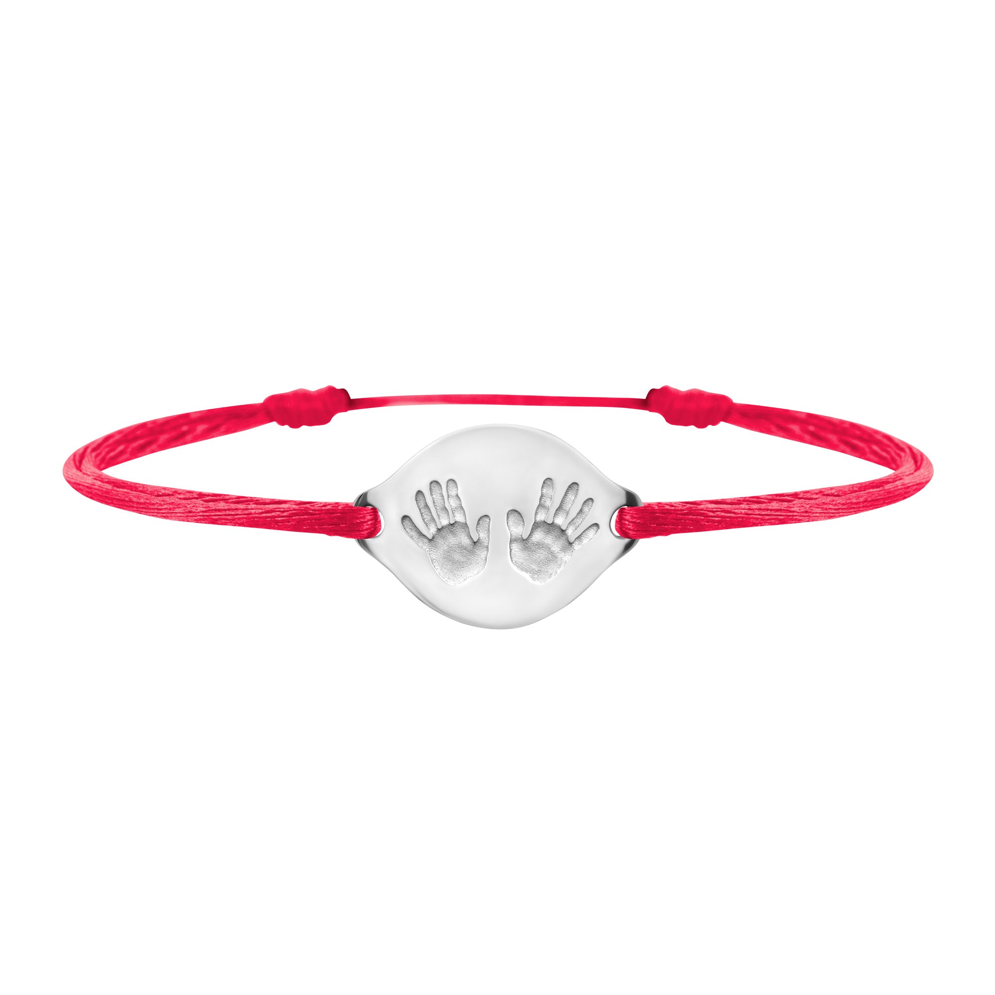 Handprint link bracelet in gold, large model