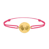 Handprint link bracelet in gold, small model
