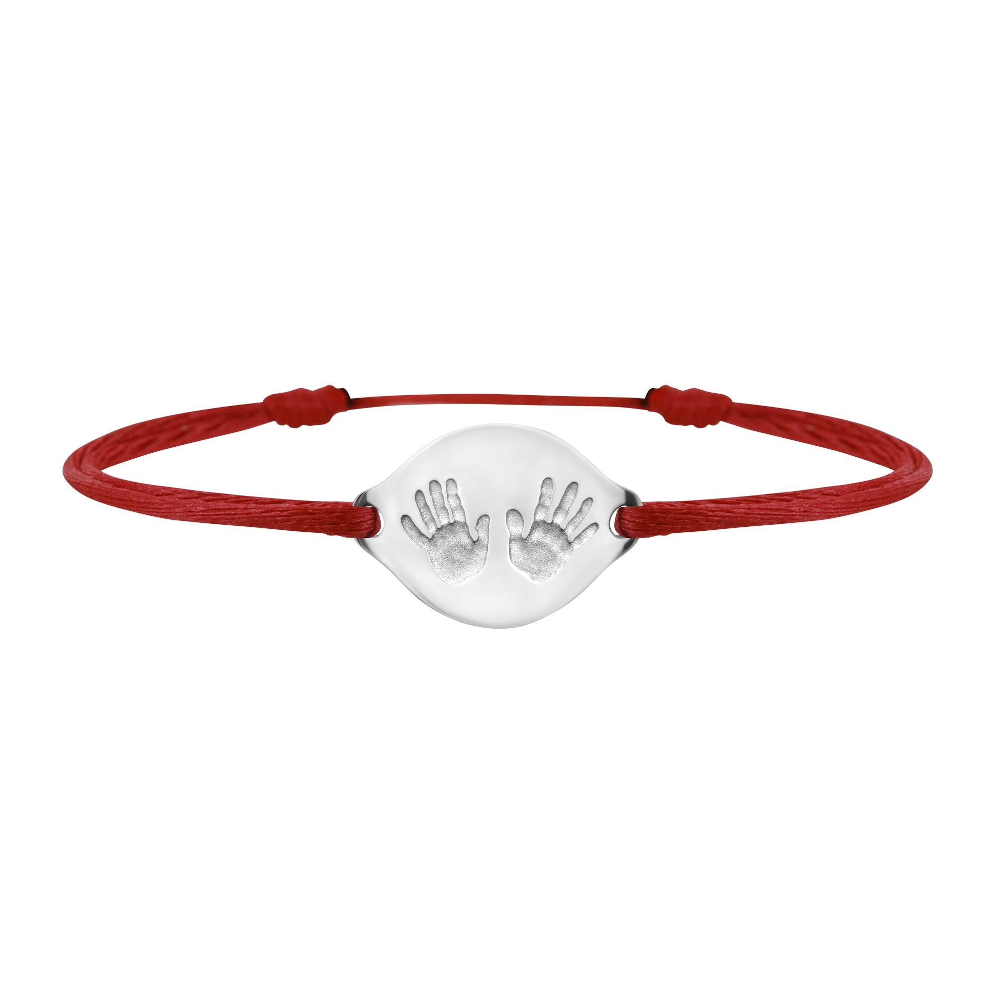 Handprint link bracelet in gold, large model