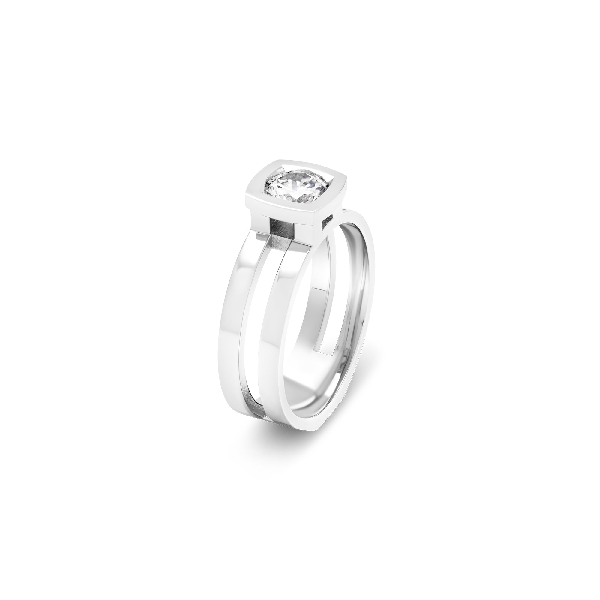Bague Solitaire Roméo en or et diamants
