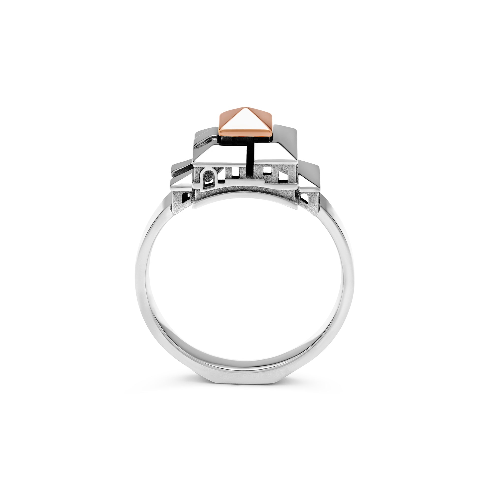 Bague Architecture Cite Carrée Small en or
