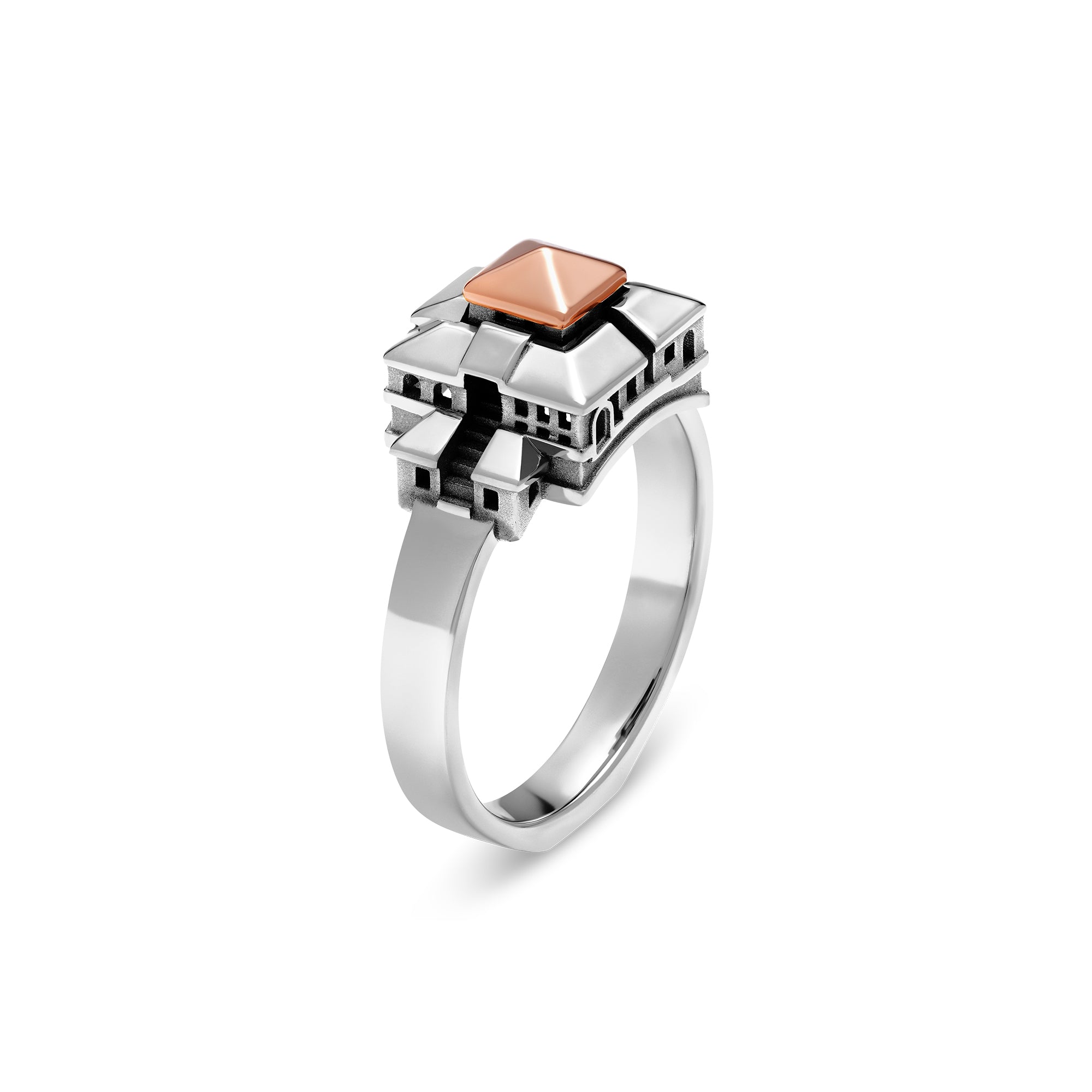 Bague Architecture Cite Carrée Small en or