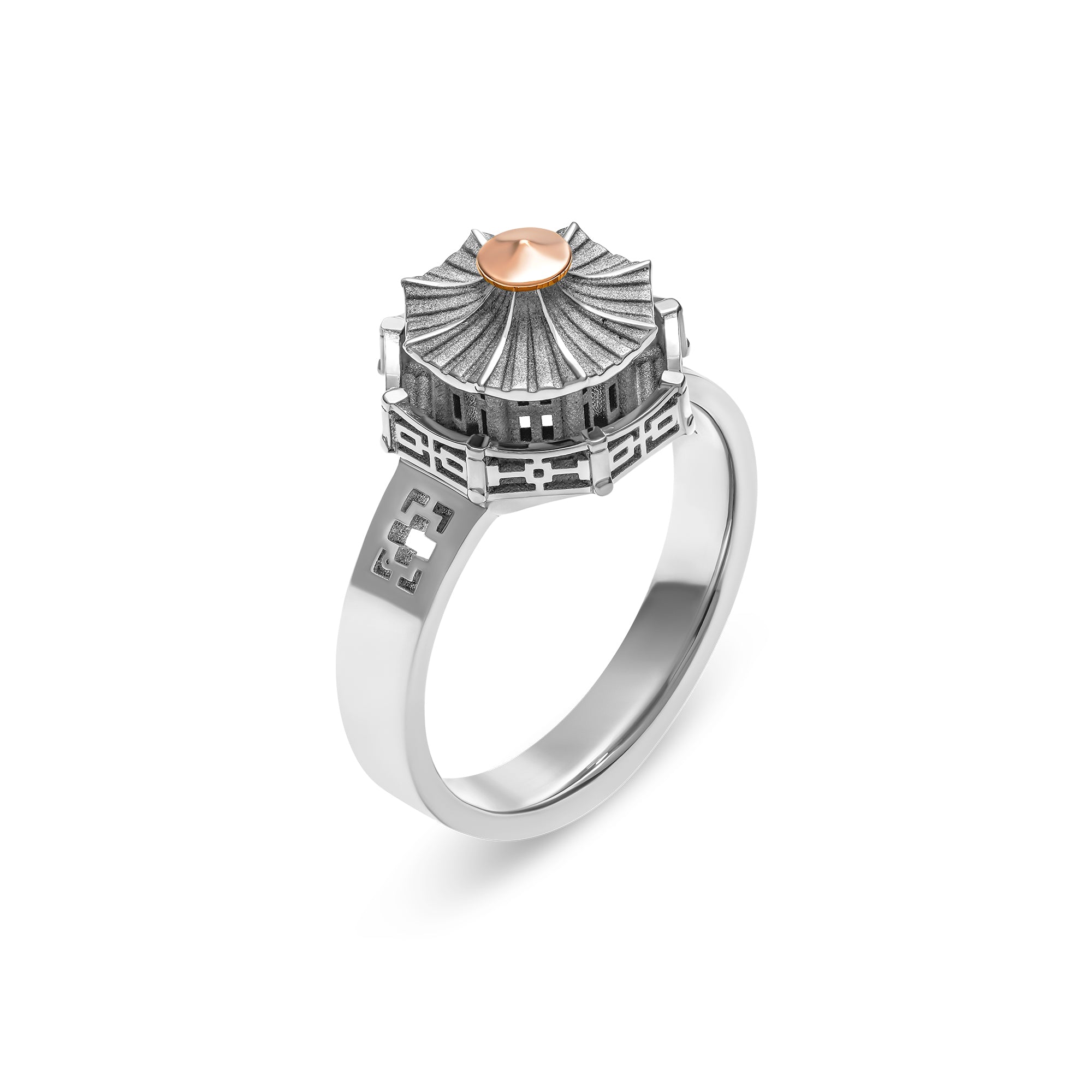 Bague architecture Pagode Chinoise Small en or