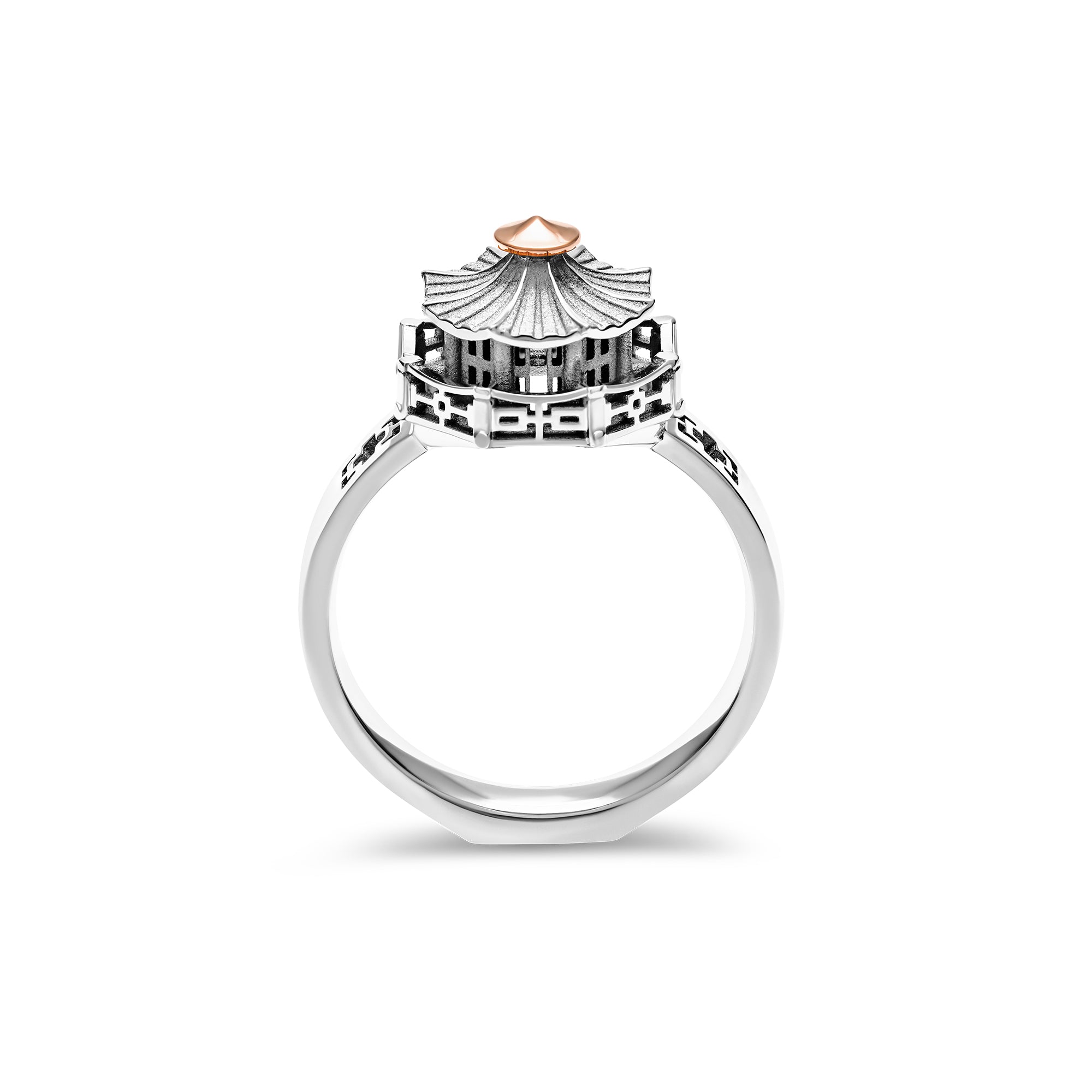 Bague architecture Pagode Chinoise Small en or