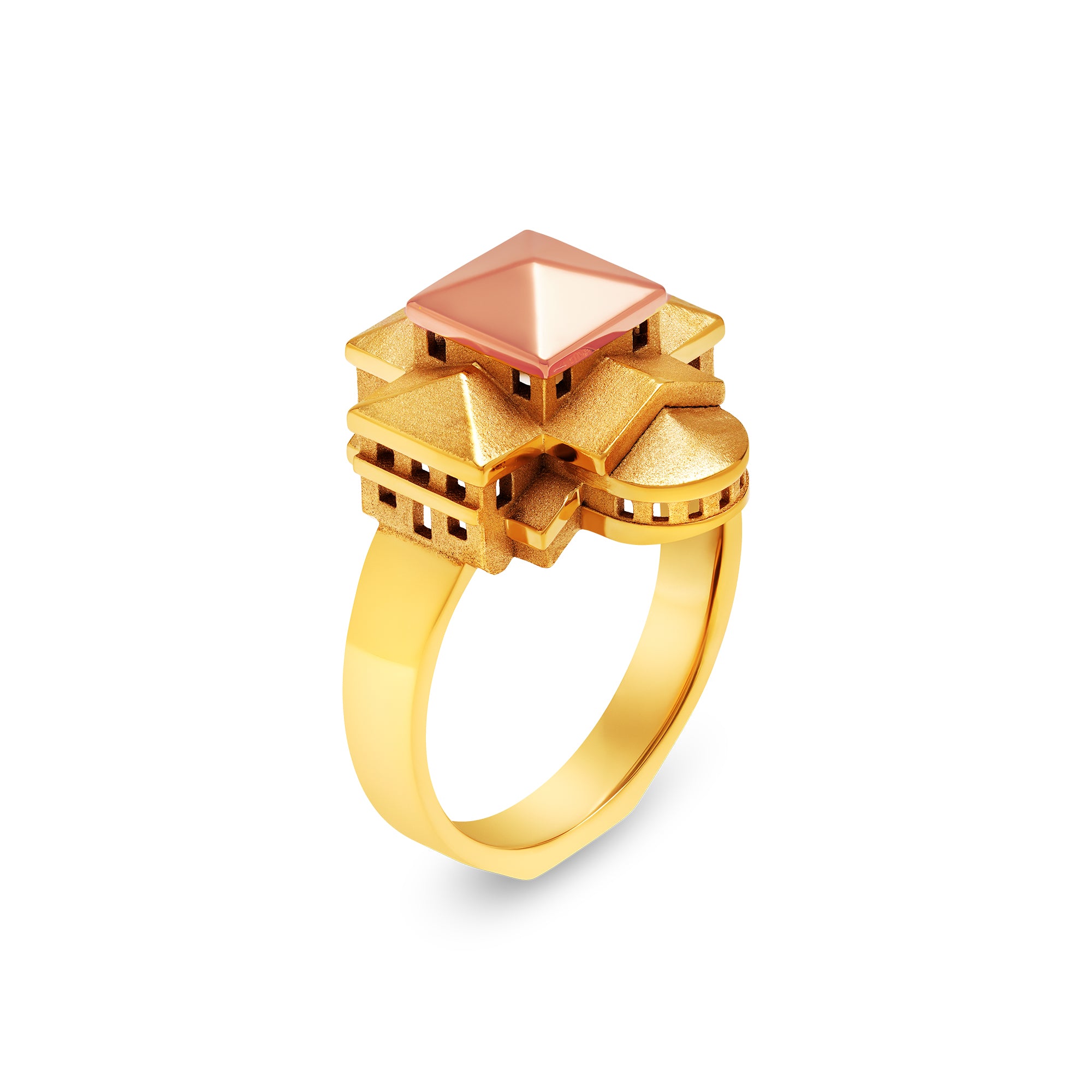 Architecture San Lillo ring in gold