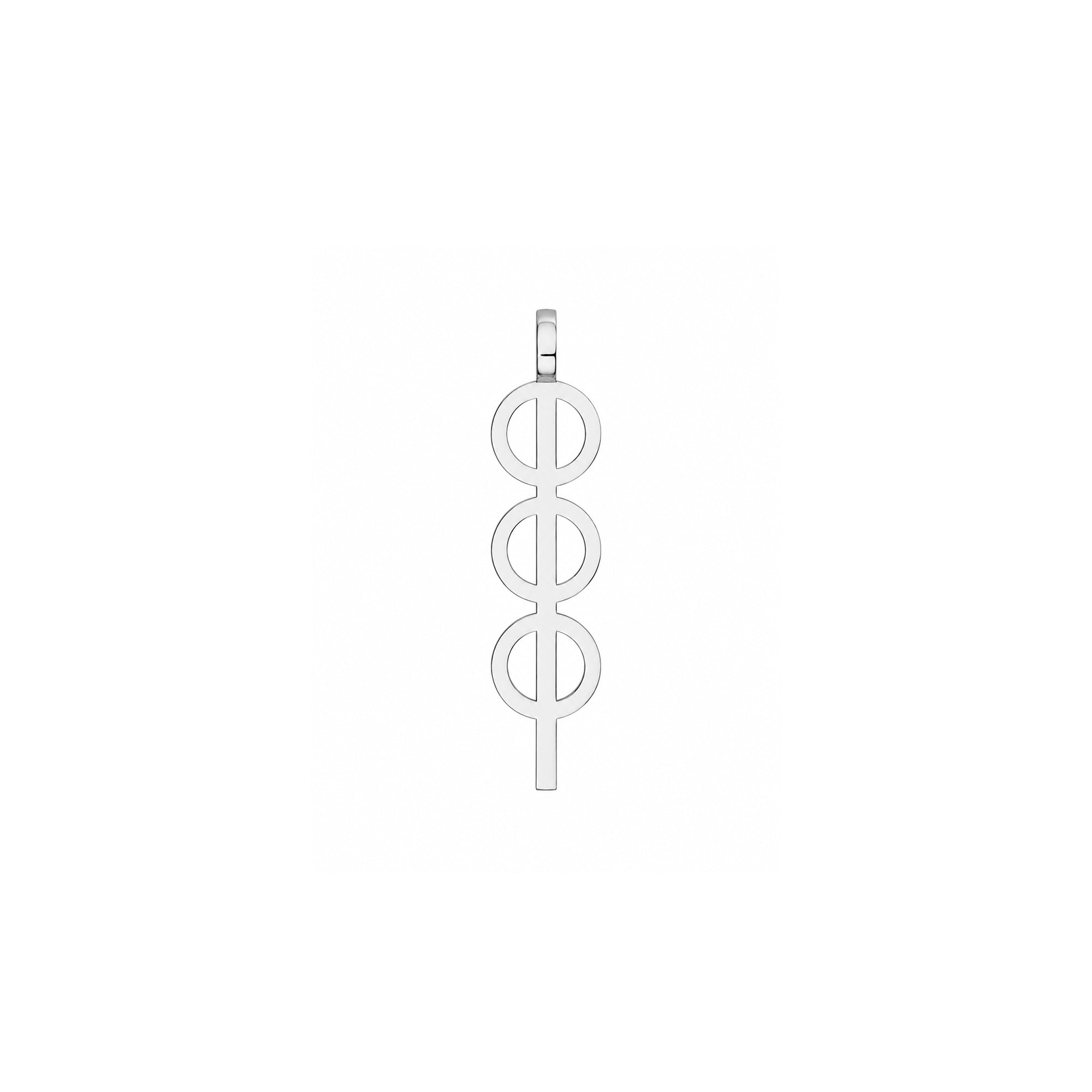 Triple Phi Small pendant in silver