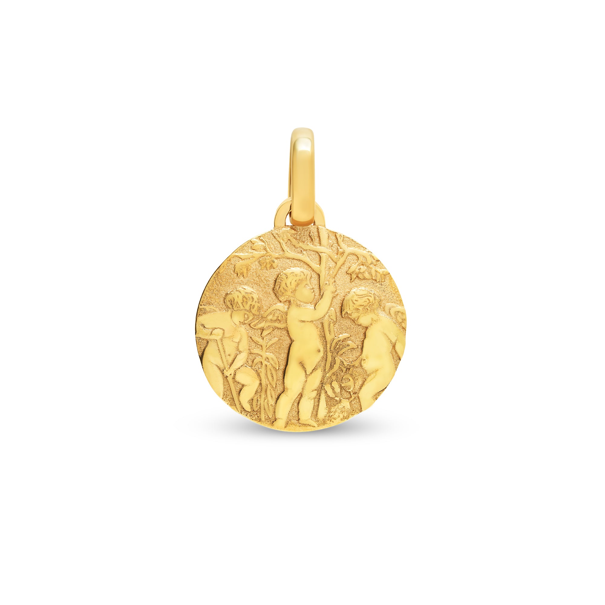 Médaille anges jardiniers médium en or