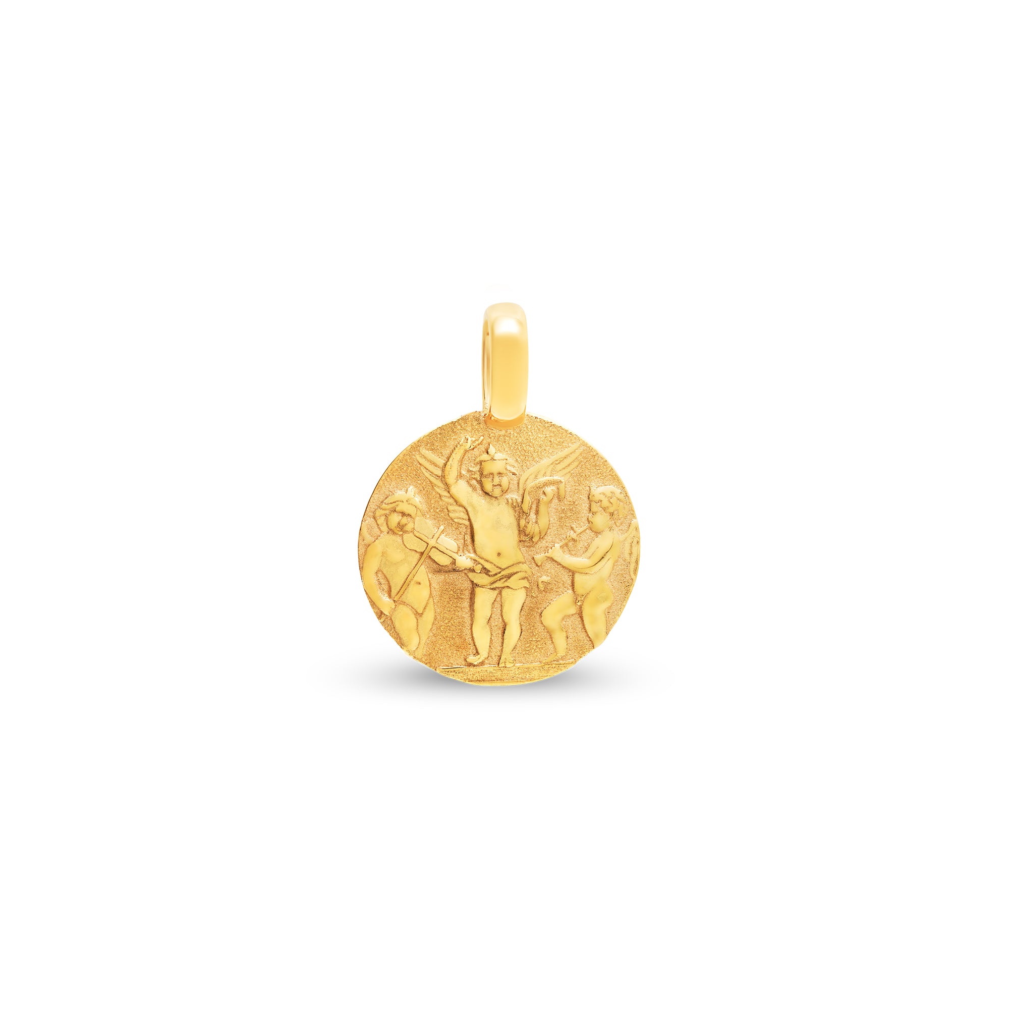 Médaille anges musiciens small en or