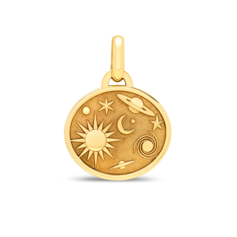 Médaille astres large en or