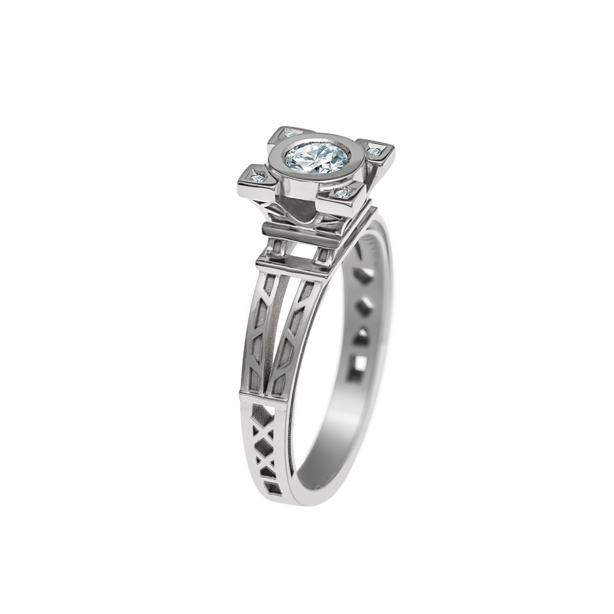 Bague French Kiss tour Eiffel diamants en or