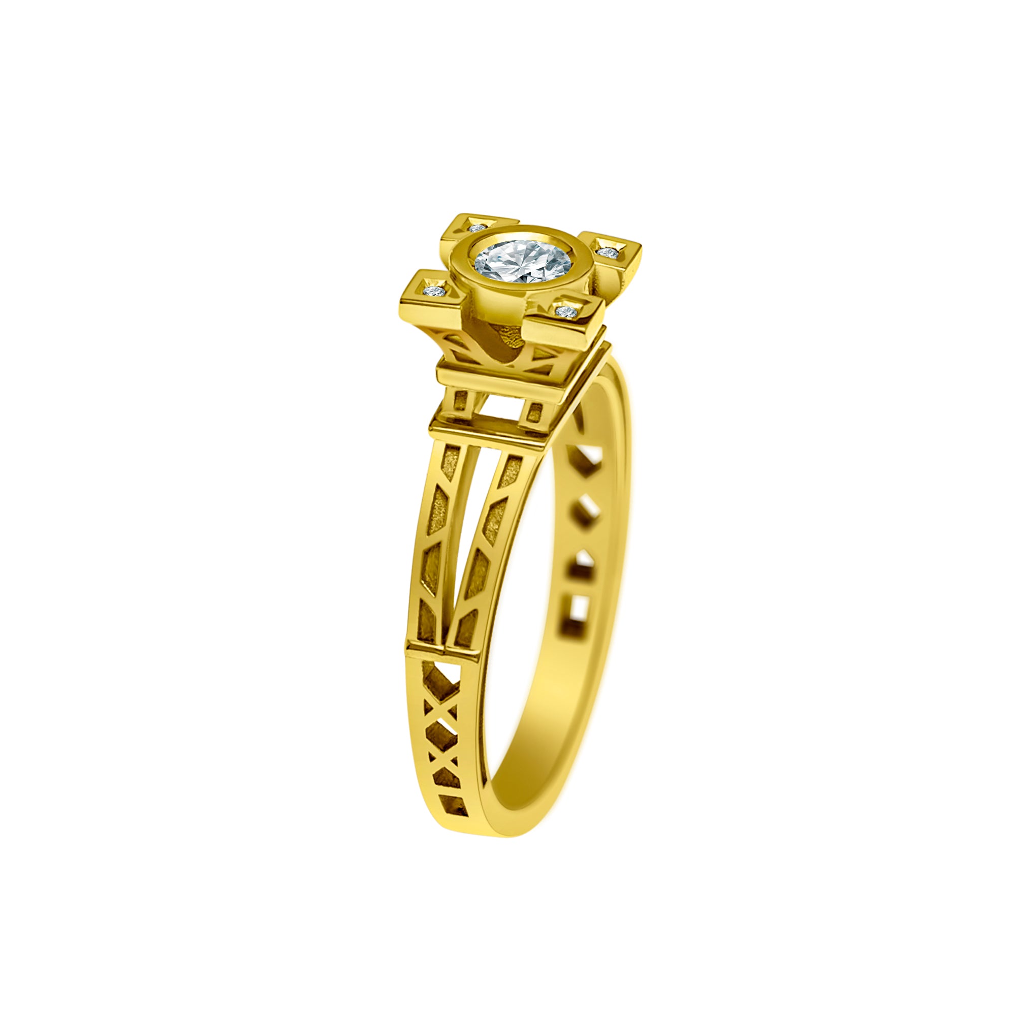 Bague French Kiss tour Eiffel diamants en or