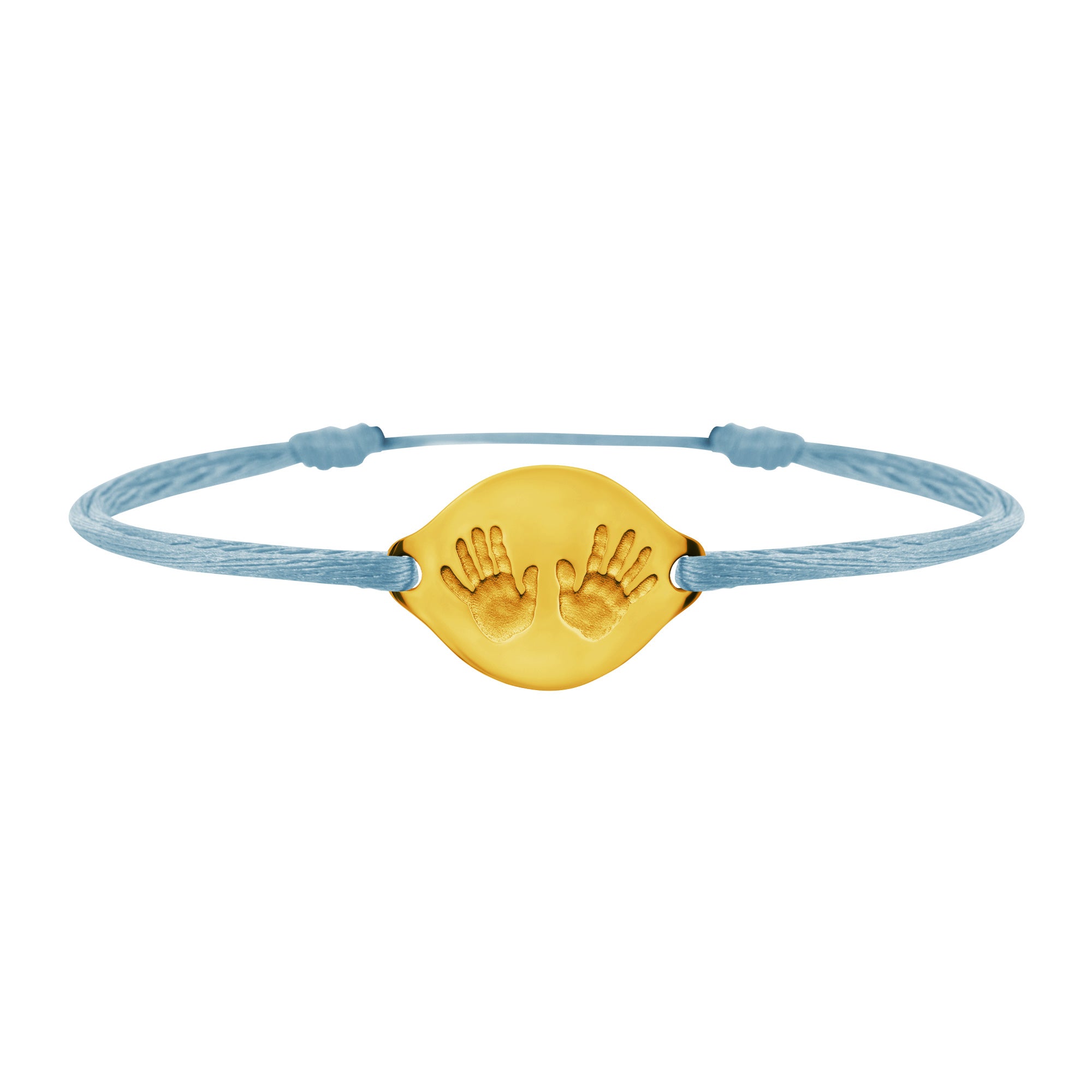 Handprint link bracelet in gold, large model
