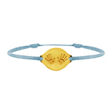 Handprint link bracelet in gold, large model