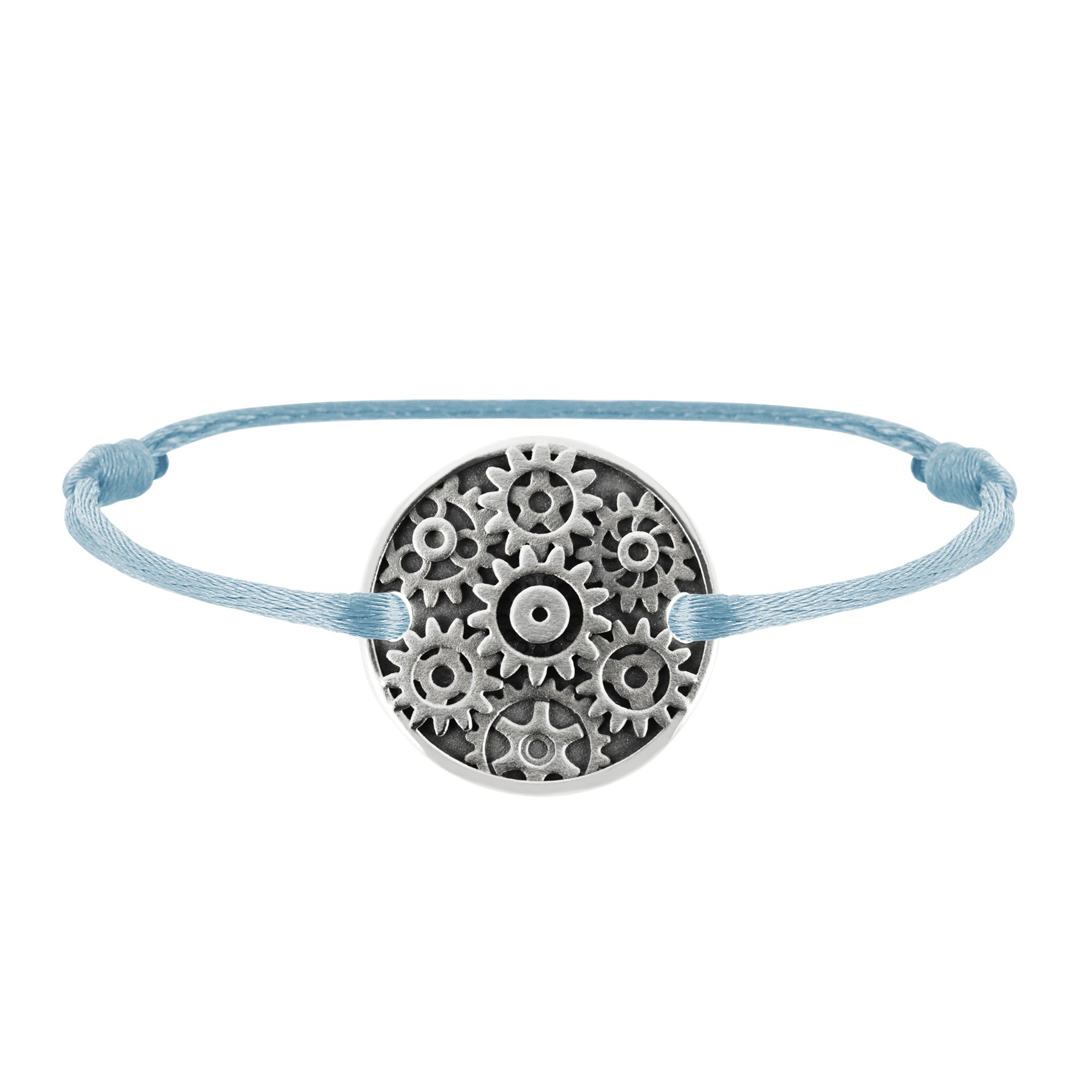 Bracelet lien Engrenages en argent