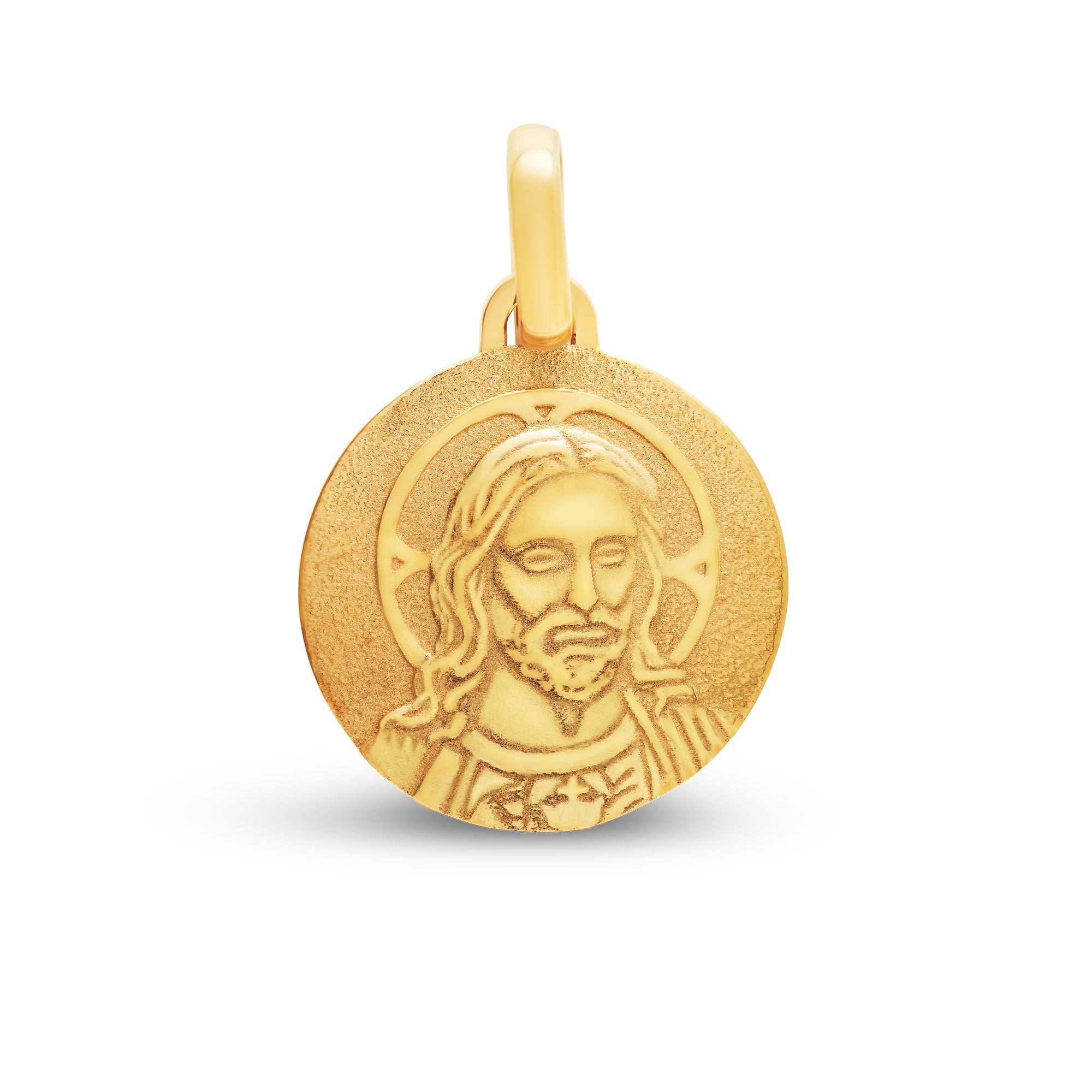 Médaille christ large en or