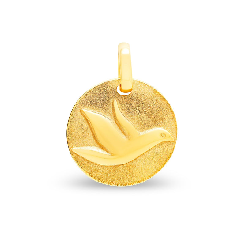 Médaille colombe large en or