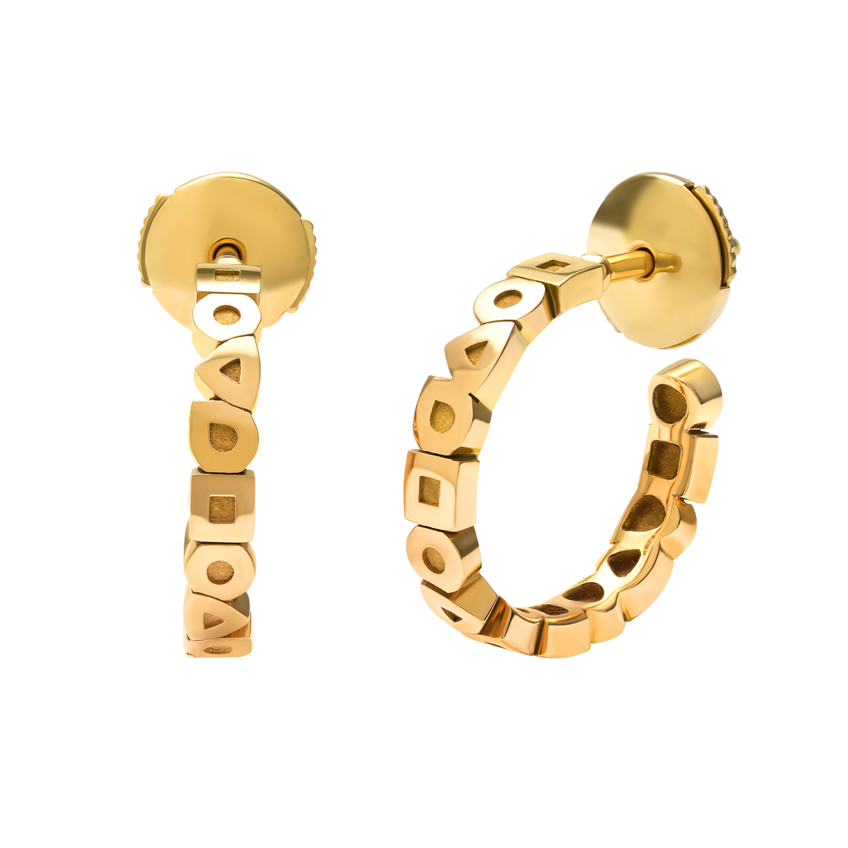 Boucles D'oreilles Créoles Articulées En Or 9 Carats - Diamètre 13mm, Avec étiquettes