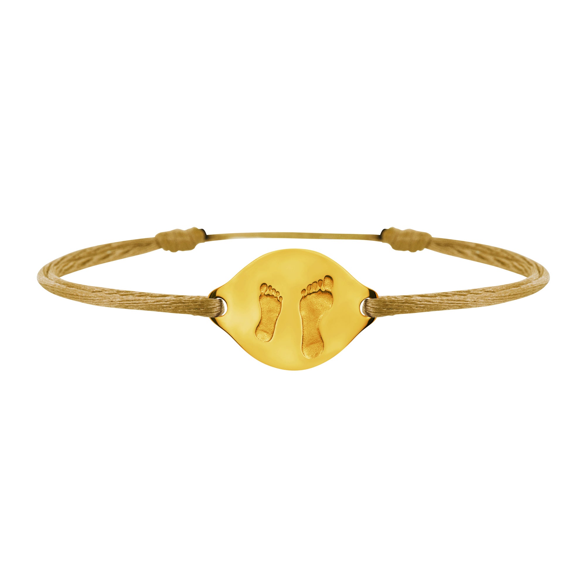 Accompanying foot link bracelet in gold, large model