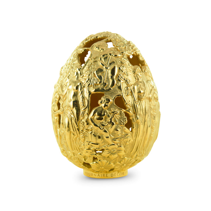 Oeuf maxi en bronze tournaire decor