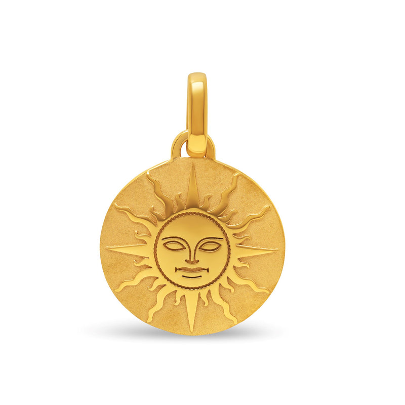 Médaille soleil en or grand modèle