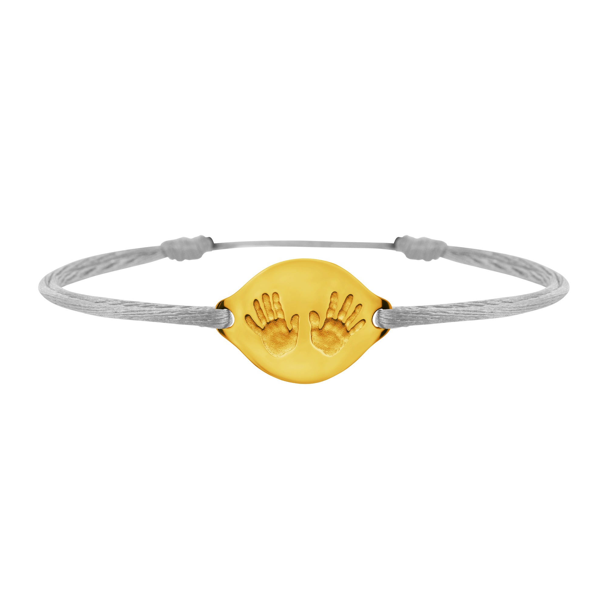 Handprint link bracelet in gold, large model