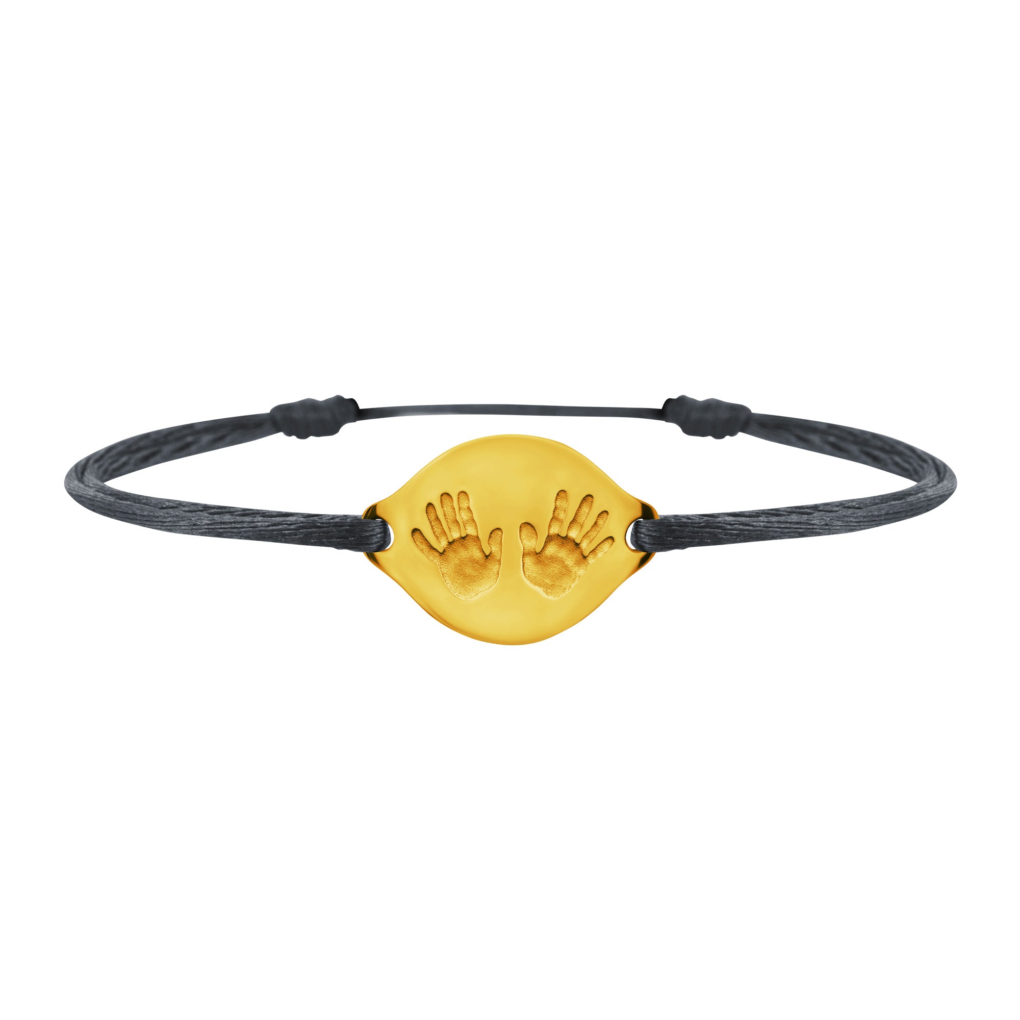 Handprint link bracelet in gold, large model