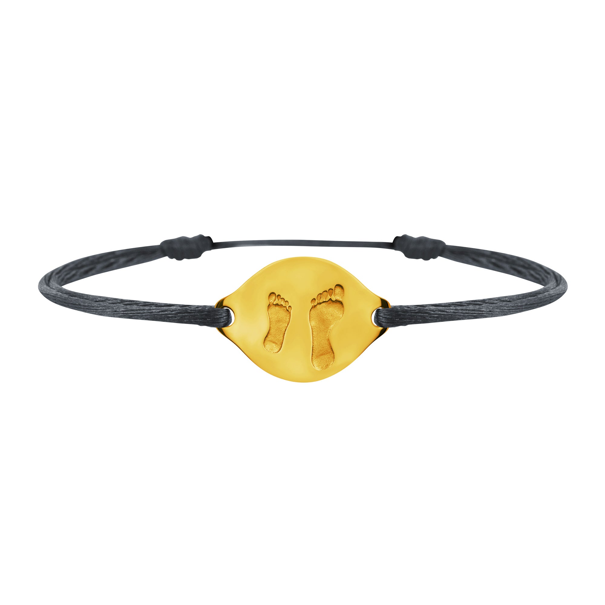 Accompanying foot link bracelet in gold, large model