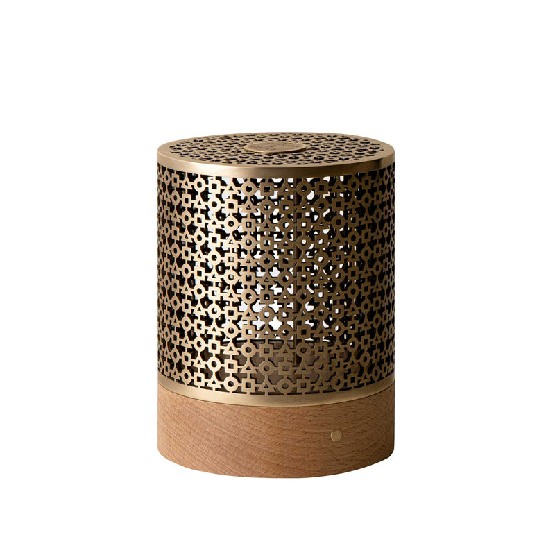 lampe en bronze et frêne claire 